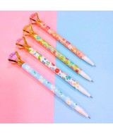 BOLIGRAFO PUNTA AGUJA ESTAMPADO FLORES C/DIAMANTE VARIOS COLORES - 27  