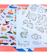 LAMINAS X 5 DINOS 33X26CM + STICKER X 200 - 27  