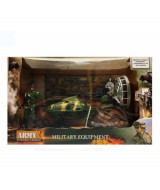 HELICOPTERO MILITAR + SOLDADO + ACCESORIOS 28*13.5*17.5cm .-BL8433/3  