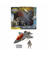 SET MILITAR AVION C/ SOLDADO + VEHICULO 35 x 10 x 26.5cm. - BL8  