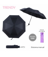 PARAGUAS MUJER TRENDY MINI MANUAL NEGRO - 28447x1