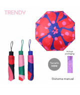 PARAGUAS MUJER TRENDY MINI MANUAL ESTAMPADO - 28453x1