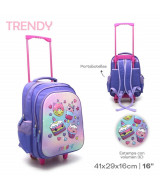 MOCHILA C/CARRO TRENDY 16