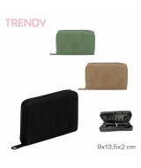 BILLETERA TRENDY 1 CIERRE 9x13,5x2cm V.COLORES - 186  