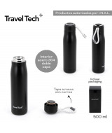 BOTELLA ACERO TRAVEL TECH TERMICA C/TAPA ROSCA 500ml - 18  
