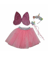 SET DISFRAZ TUTU + ALITA + VARITA VINCHA UNICORNIO. - 211-0  