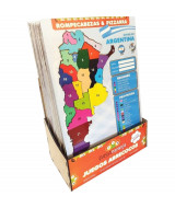 MAPA DIDACTICO DE MADERA  ARGENTINA 31x4  