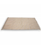 ALFOMBRA PELO LARGO C/ONDAS NATURAL 50x80cm - A1  