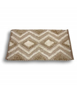 ALFOMBRA ALGODON C/FORMAS BEIGE Y NATURAL 50x80cm - A045  