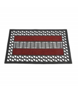 ALFOMBRA FELPUDO GOMA CENTRO DE TELA V.COLORES 43x73cm - D0  