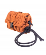 BANDOLERA DE NYLON MATELASSEADA CON DOBLE CORREA Y HERRAJE COL. MARRON .-CAJA29MRW  