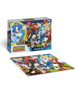 JUEGO DE MESA PUZZLE SONIC 3D 60pz c/ANTEOJOS 48x33cm. SNC01  