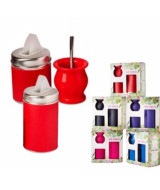 SET MATERO LISO 2 LATAS + MATE CON PACKAGING. - 30  