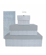 CAJA ORGANIZADORA KIT FLEXIBOX  8 EN 1 LINO CON TAPA 1x 51X40CM / 1x 39X32CM /6x 18X1  