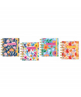 MINI CUADERNO 9x9 T/D CAMELIA CON ELASTICO 80hjs RAY. -   